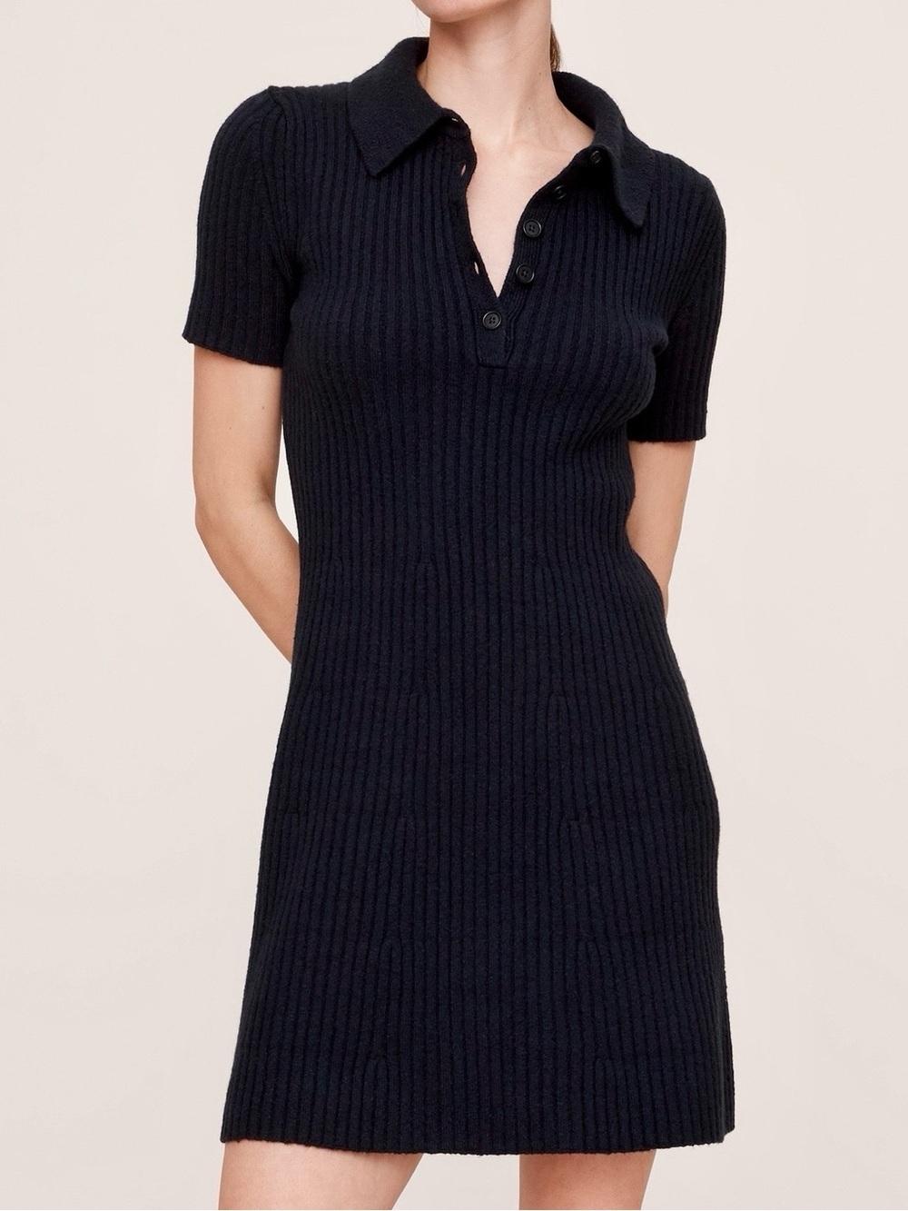 NWT! Banana Republic Navy Ribbed Polo Sweater Dress - Small 🪷